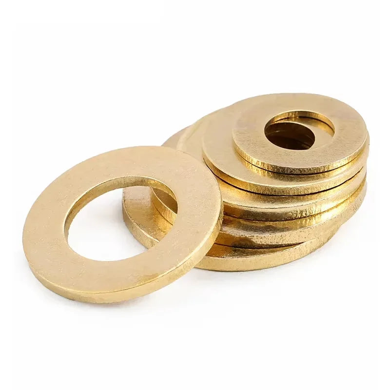 Wholesale DIN125 DIN433 Round Copper Flat Washer M2 M2.5 M3  M4 M5 M6 10mm M14 Large Brass Flat Washers