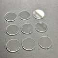 6.5mm to 14mm Round Flat Transparent Sapphire 0.8mm Thickness White Sapphire Disc Sheet