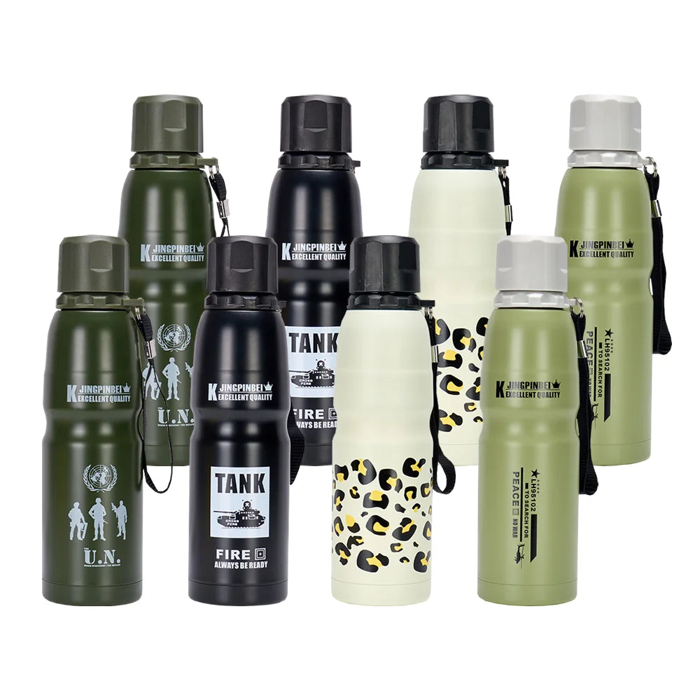 500ml Double Wall Sport Gym Stainless Steel Sports Water Bottles Insulated Vacuum Flask Portable Water Cup