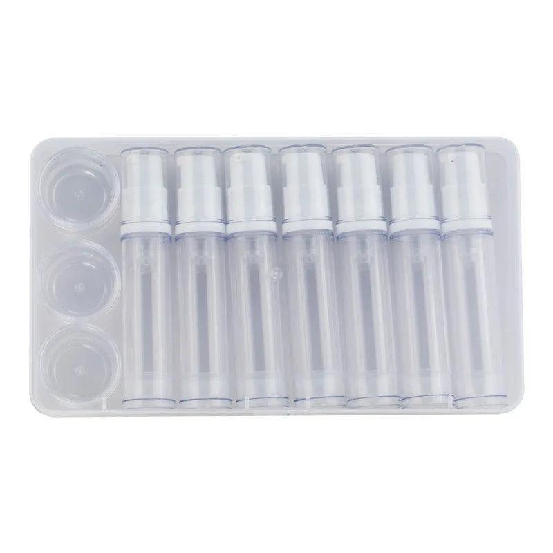 Portable Travel Dispensing Set Magic Lotion Foundation Vacuum Press Spray Bottle Empty Plastic Cosmetic Bottles