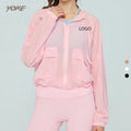 Yoke New Women Casual Workout Sports Wear Fashion Zip Gym Clothes Yoga Life Running Breathable Work Jacket No Reviews yet