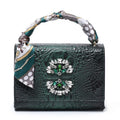 Ins Hot Sale Women Crocodile Pattern Tote Bag Diamonds Alligator Print Zipper Closure Portable Shoulder Bag Ladies Clutch Purse