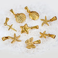 Fashion Designer Vintage Bulk Stainless Steel Gold Butterfly North Star Cross Starfish Pendants Charms for Women Jewelry Making