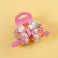 Midairy New Medium Size Thickened High Quality Women pink Bow Acetate Hair Claw Clip Kids Accessories 80mm 4269