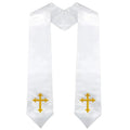 70\" Spring Choir Graduation Stole with Cross Embroidery for Church Costume Scarves