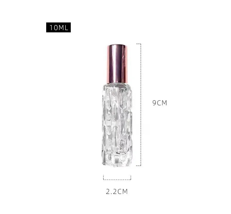 10 ml Custom Empty Perfume Bottles Luxury Refillable Portable Mini Travel Sample Perfume Glass Bottle