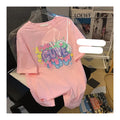 Wholesale Custom Printed White Cotton O-Neck T-Shirt for Women Casual Knitted Summer Feel Tee Shirts Size XL Sublimation Blank
