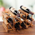 Freestanding DIY Wood Wine Storage Rack Creative Wood Stackable Modular Wine Rack Storage Holder
