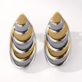 Stainless Steel Fashion Jewelry Vintage Droplet Women Design Simple Metal Shell Luxury Water Drop Earrings