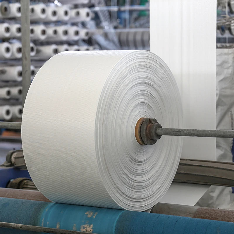SG Global 55cm 112gsm Eco-Friendly Breathable Anti-Pull Tear-Resistant White PP Woven Fabric Rolls for Industrial Bags