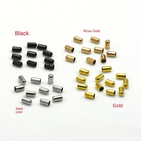 Wholesale DIY Accessories Making Stainless Steel Bead Caps Mirror Finish Rope Cap Head Bell Carrying Strap Bracelet Closing