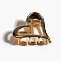 Hollow Metal Heart Hair Clips Korean Ins Style Fashion Heart Shaped Shark Clip Hair Accessories for Women