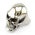 Silver High Polishing Huge Skull Cluster Ring Stainless Steel with Gold Plating for Punker Style