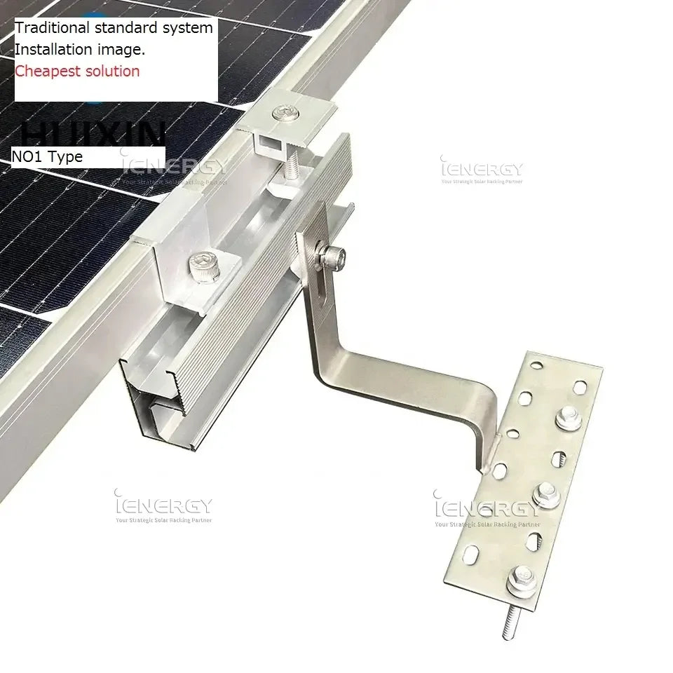 Retail Packing Solar Panel Mounting for Tile Roof Photovoltaic Tile Roof Hook and Mid End Clamp Set Kit for 4 Pv Module Full Kit