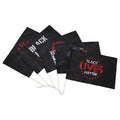 Hot Sale 100% Polyester Custom Plain Black Flags Promotional Car Window Flags with Plastic Pole