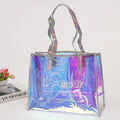 Custom Made Fashionable Pink PVC Shopping Bag Manufacturers' Cosmetic Bag with Logo for Makeup Storage