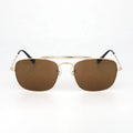 OEM Customized Metal Sunglasses with Mineral Glass Lenses Low MOQ Gold and Gray Frame Colors Branded Sun Glasses