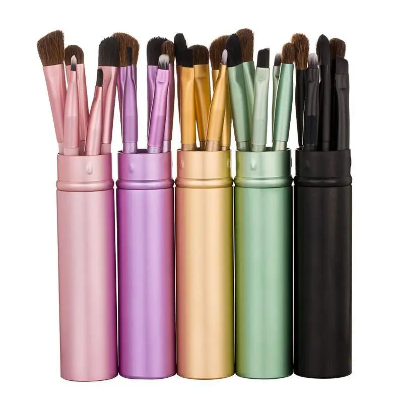 5pcs/set Professional Mini Eye Makeup Brush Set Smudge Eyeshadow Eyeliner Eyebrow Brush Lip Travel Portable Make up Brush