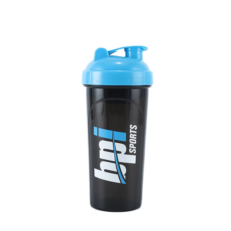 Portable 700ml Black BPA-Free Recycled Gym Tumbler Workout Sports Bottle for Protein Shaker Direct Drinking Water Flowing
