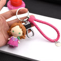 Creative Cute Keychain Girl Silicone Braided Belt Keychain Car Key Accessories Bag Pendant Keychain