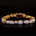 Luster Fancy Custom Mixed Shapes D Color White VVS Moissanite Stones 925 Silver Tennis Bracelet