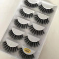 Sexy 5 Pairs 3D Faux Lashes Handmade Thick Crisscross Black Cotton Stalk Natural Volume Soft Eye Lashes G800