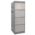 Modern 4-Drawer Metal File Cabinet Steel Removable Office Home Office Hotel School Hospital Index Card Index Card Storage