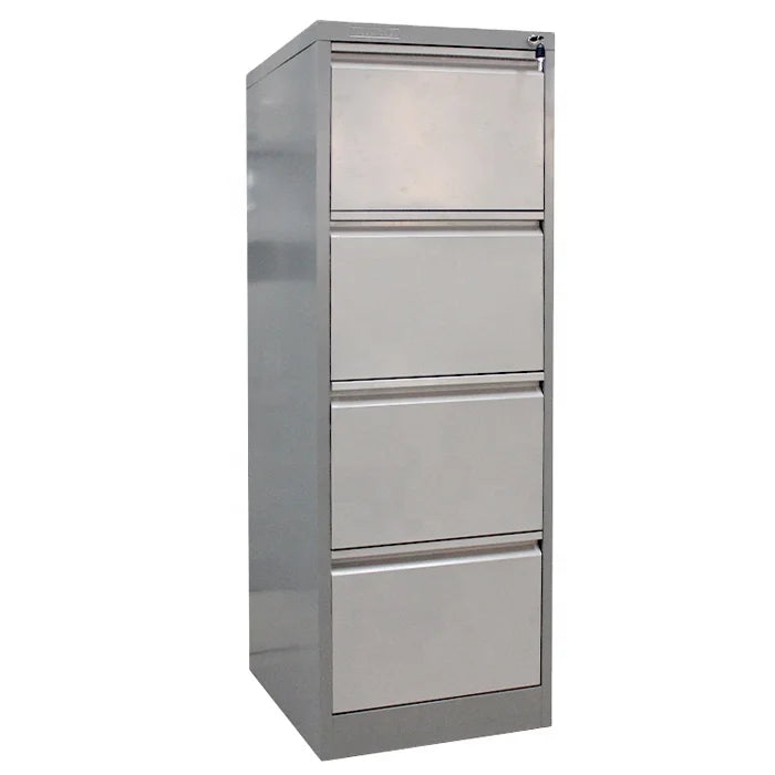 Modern 4-Drawer Metal File Cabinet Steel Removable Office Home Office Hotel School Hospital Index Card Index Card Storage