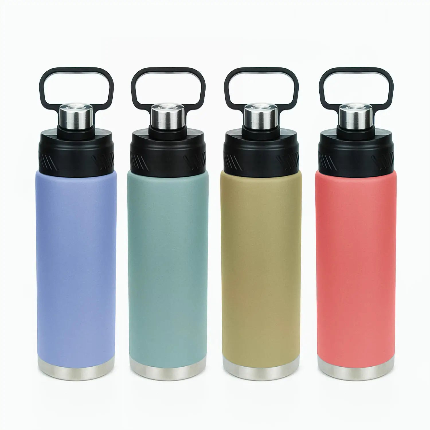 Small Mouth 304 Stainless Steel Water Bottle Vacuum Flask Manufacturing Double Wall Sports Vacuum Flask Bottle With Handle Lid