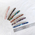 Wholesale Hot Selling Acetate Hair Barrettes 10cm Colourful One-Line Thin Spring Hair Clip Accessories for Women