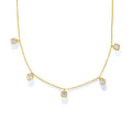 Fashion S925 Sterling Silver Geometric Choker Necklace Gold Plated Fine Jewelry Zircon Charm Necklace for Women Gift Party