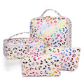 Top-Selling Multi-Color Cosmetic Bags - 4-Piece Set with Digital Prints
