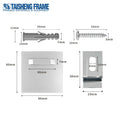 80*80MM Frameless Mirror Sawtooth Hangers Kits with 3M Adhesive Tape Product Type Hooks