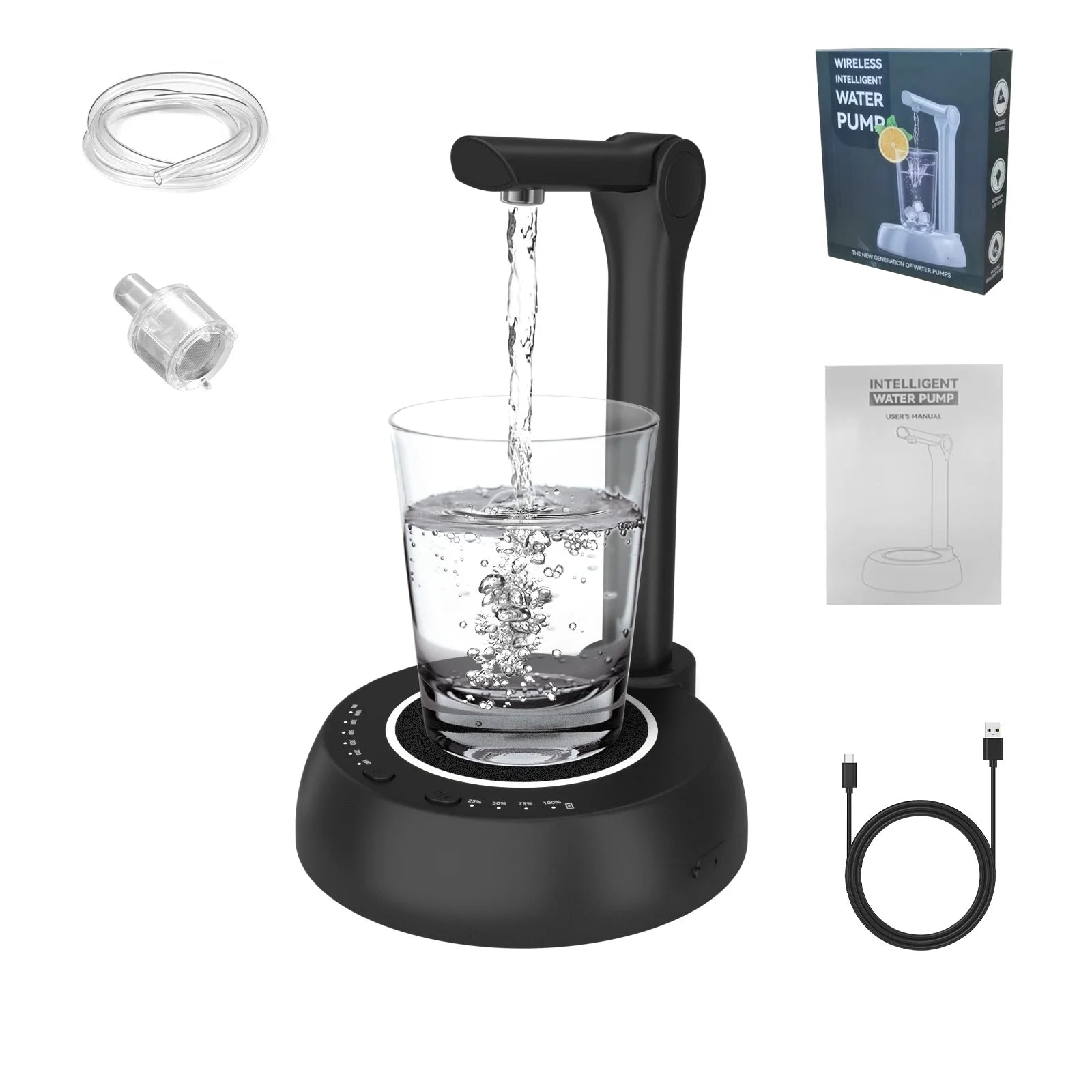 2025 Hot Seller Smart Table Automatic Cold Battery Drinking Dispenser Portable Electric USB Water Pump Bedside Desk Water