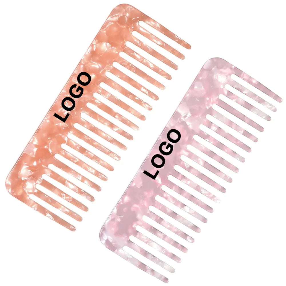 Custom Logo Hot Comb Hair Comb Portable Home Use Wide Tooth Hairdressing Comb Anti-Static Smooth Anti-Static Barber Comb
