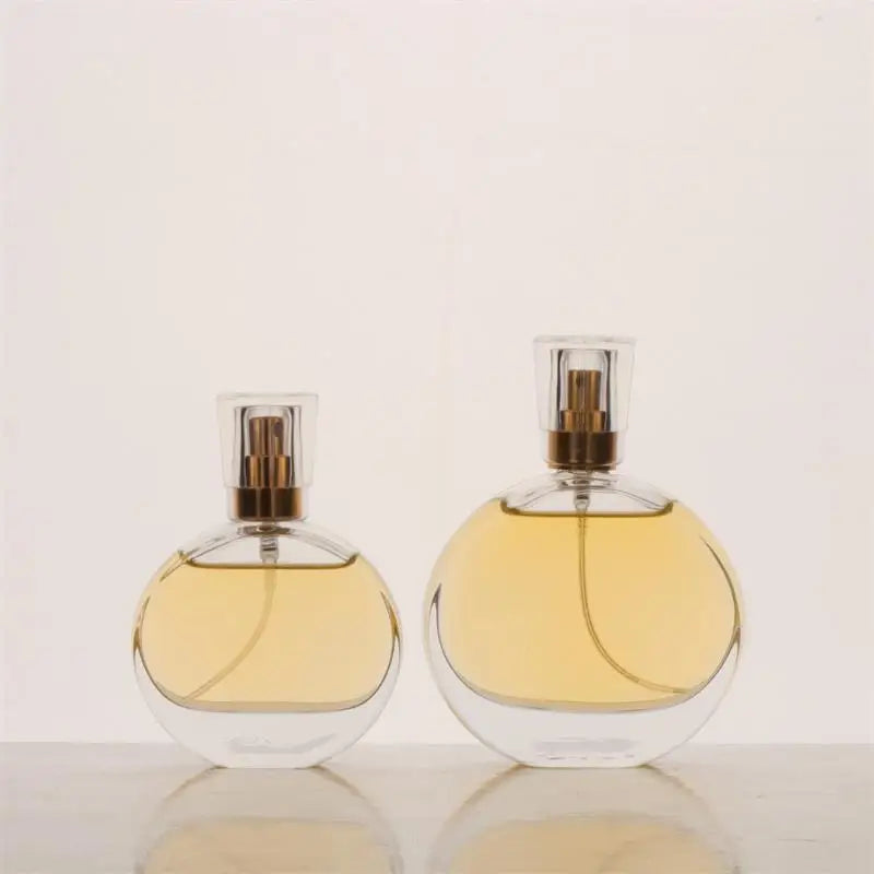 Perfume Glass Bottle  Transparent Container with 30ml 50ml OVAL Shape in Stock