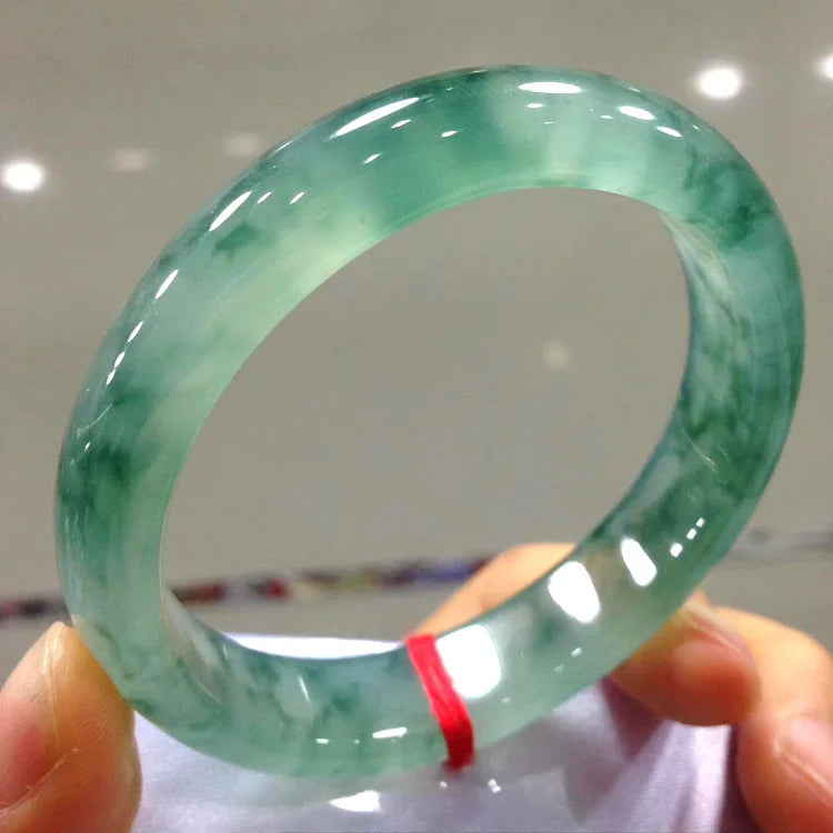 Natural Myanmar a Green Jade Bangles Handcarved Jadeite Bracelet  Jade Jewelry Burma Jade Bangle