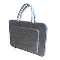 Custom 14-15 Inch Gray Polyester Laptop Bag Modern Simple Style Durable and Portable with Handle