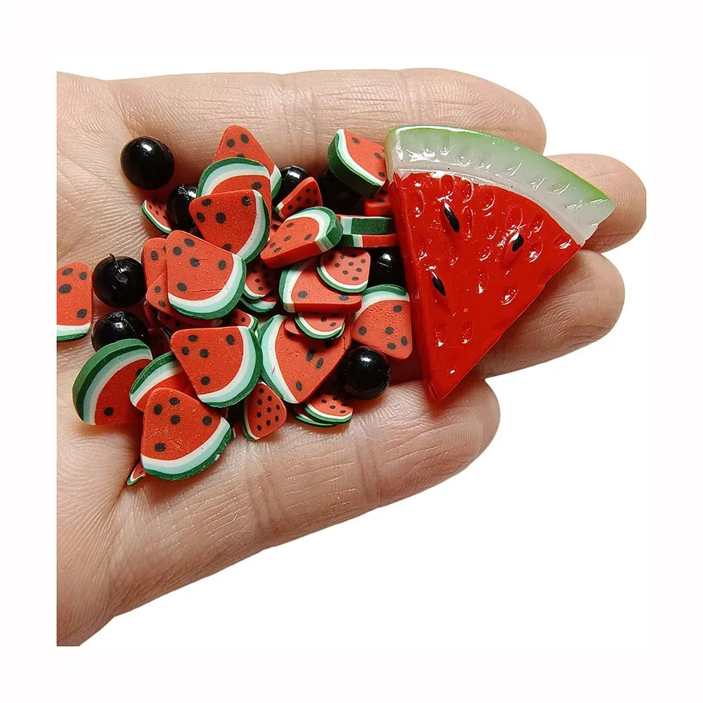 Multi Fruits Slices Clay Watermelon Sprinkles for DIY Crafts Filling Accessories