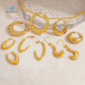 SUMMLY 18K Gold Plated Stainless Steel Earrings Trendy Fine Personalized C-Shape Wholesale Fashion Jewelry Manufacturer