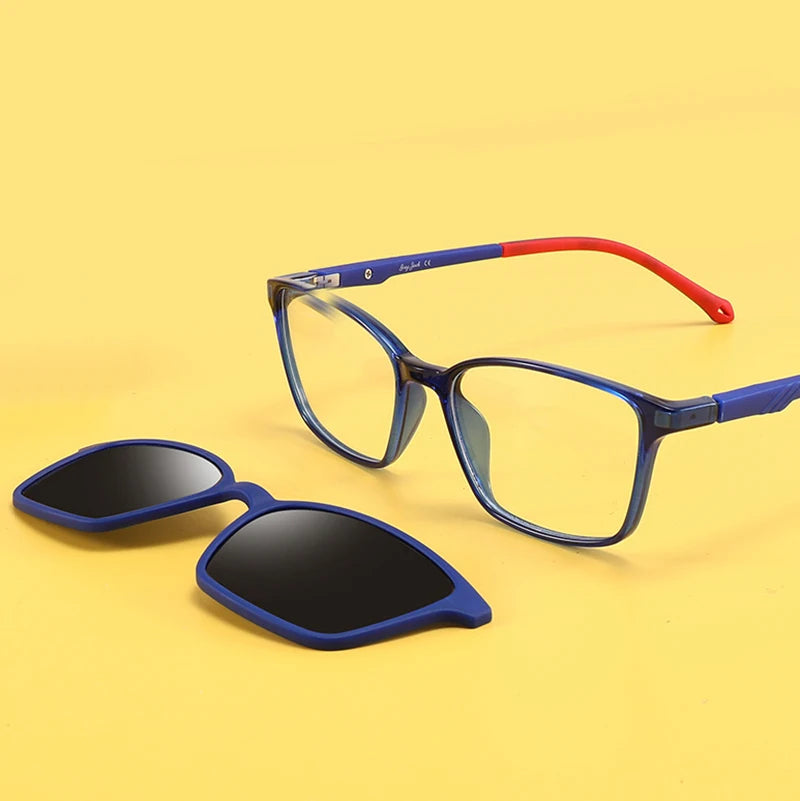 New TR90 Anti Blue Light Blocking Polarized Boy Girl Kids Optical Clip on Sunglasses