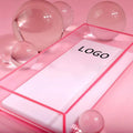 Custom Private Logo Colorful Acrylic Lash Tile Plate With Cover Eyelash Holder Organizer Storage Box for Eyelash Extension Tool