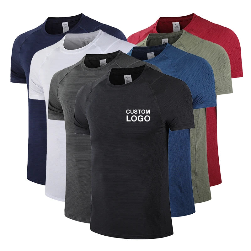 Quick Dry Sports Polyester Fitness Workout Active Wear Men's T-shirts Wholesale Mens Gym Clothing Elastane T Shirts