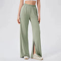 Wholesale Women's Loose Sweatpants Cool Feeling Breathable Gym Wear Casual Dance High-Waisted Slit Yoga Pants