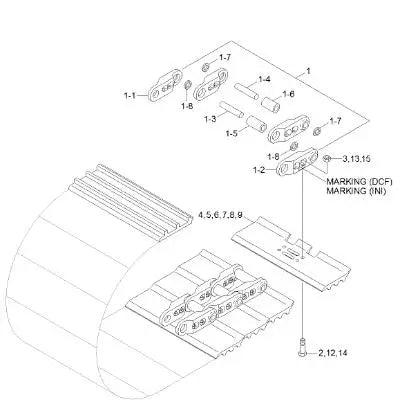 81N6-26140 Track Pin for Excavator Original