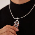 Trendy INS Style Stainless Steel Snake Serpent Pendant Necklace for Men Punk Retro Fashion Jewelry Cool Accessories Street Style
