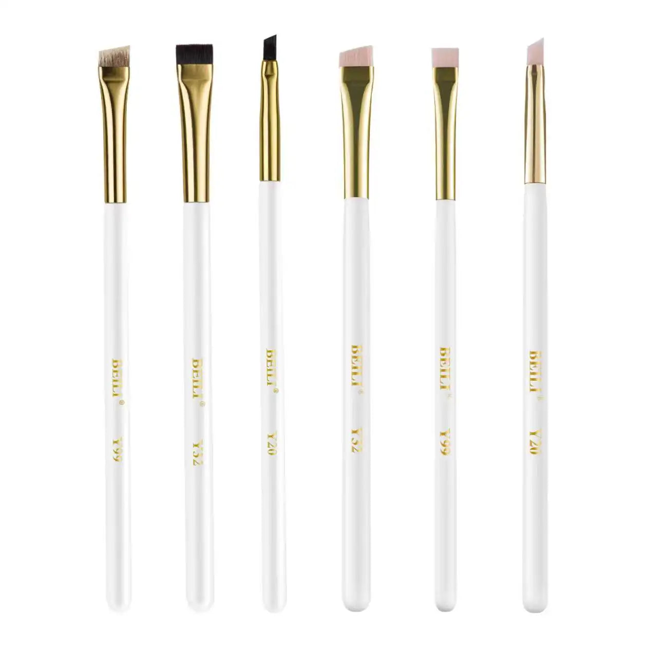 BEILI Flat Eyeliner Eyebrow Concealer Brush Pro Small Flat Definer Firm Stiff Thin Synthetic Eyebrow Tint Brush