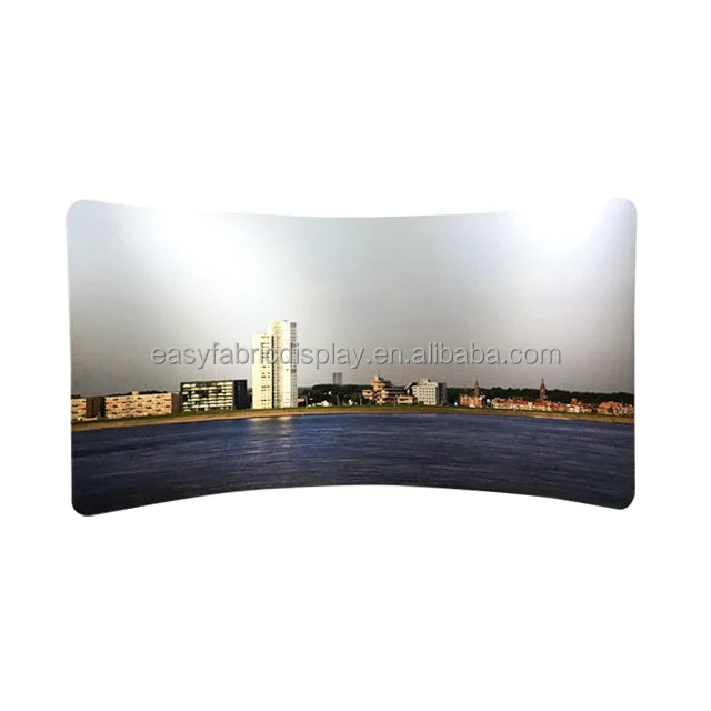Portable 10*8ft Curved Aluminum Alloy Display Exhibition Stand Trade Show Tension Fabric Backdrop for Exhibition Booth