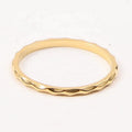 New Arrivals 18k Gold Plated Stainless Steel Women Minimalist Dainty Fashion Design Jewelry Thin Hammered Ring
