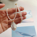 Aimgal Fine Jewelry Wholesale Customizable Luxury White Chain Large Baroque Pearl Necklace Customizable Special-shaped Pearl